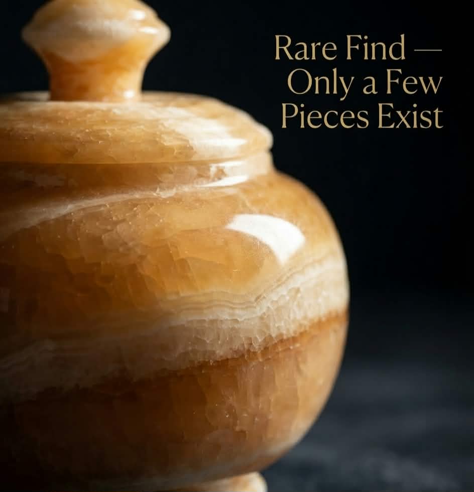 The Pharaoh’s Vault Alabaster Jar | Hand-Carved Heritage Decor