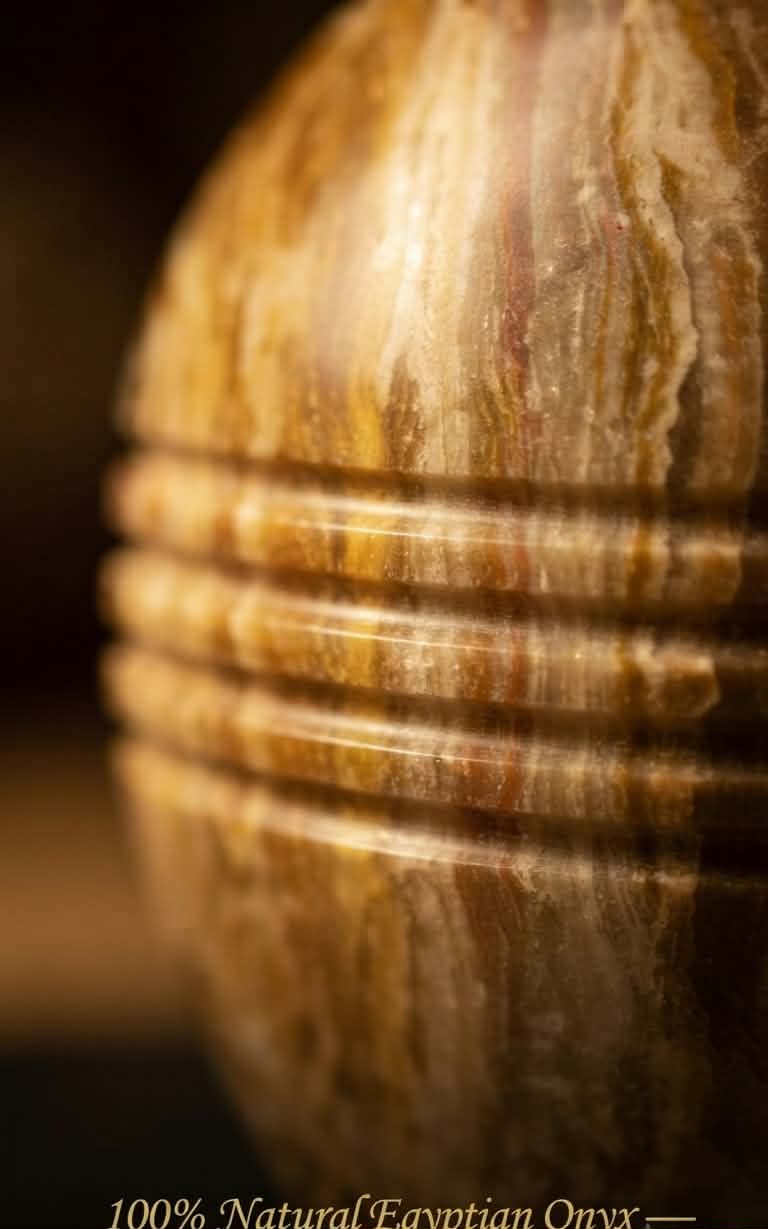 The Heritage Amber Alabaster Urn Vase | Hand-Carved Masterpiece