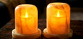 Hand-Carved Translucent Onyx Candle Holders (Set of 2) – Warm Ambient Glow