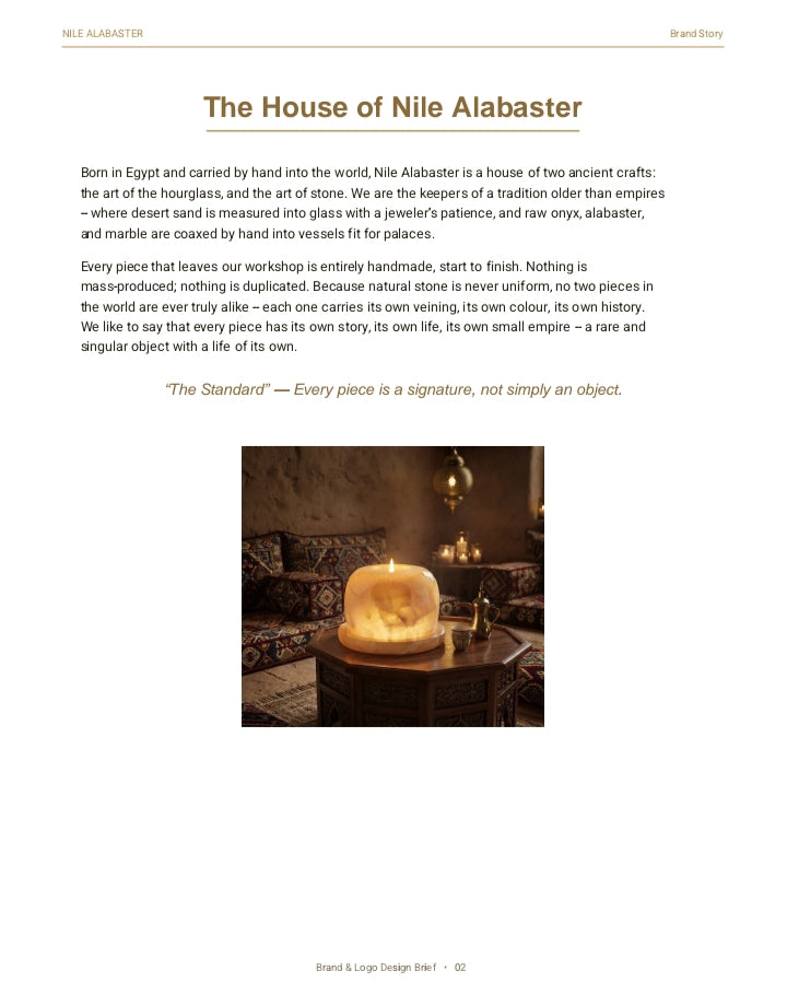 Handcrafted Natural Onyx & Alabaster Candle Holder | Luxury Home Decor