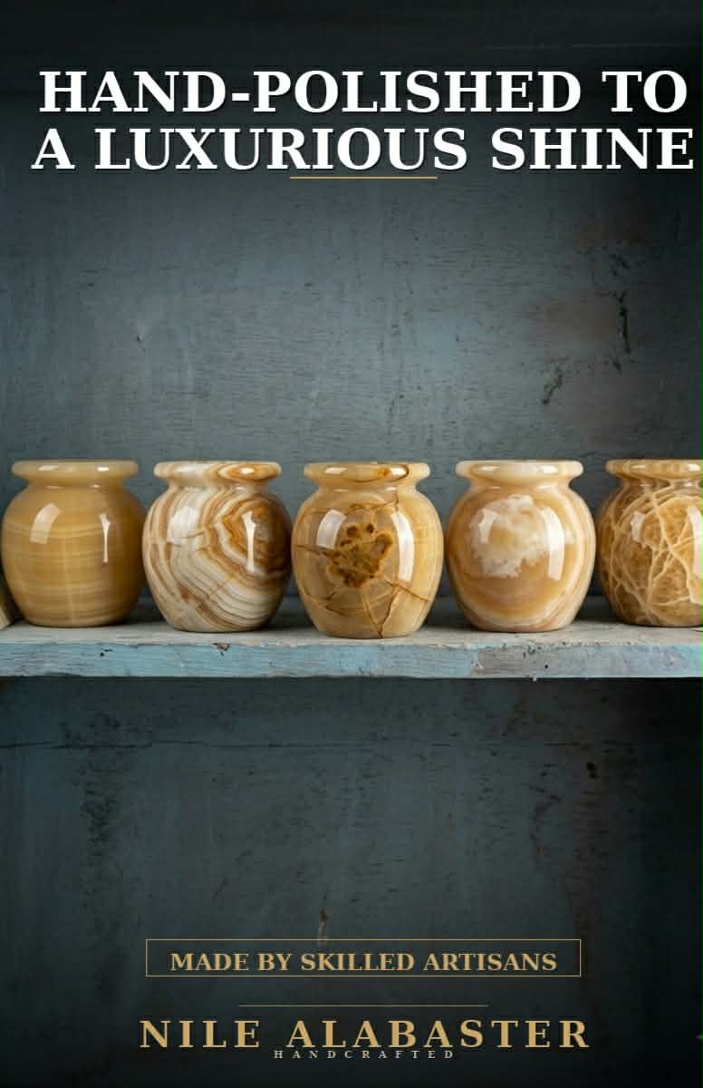 Handcrafted Onyx Mini Vase – Natural Stone Decorative Pot | Unique Home Accent