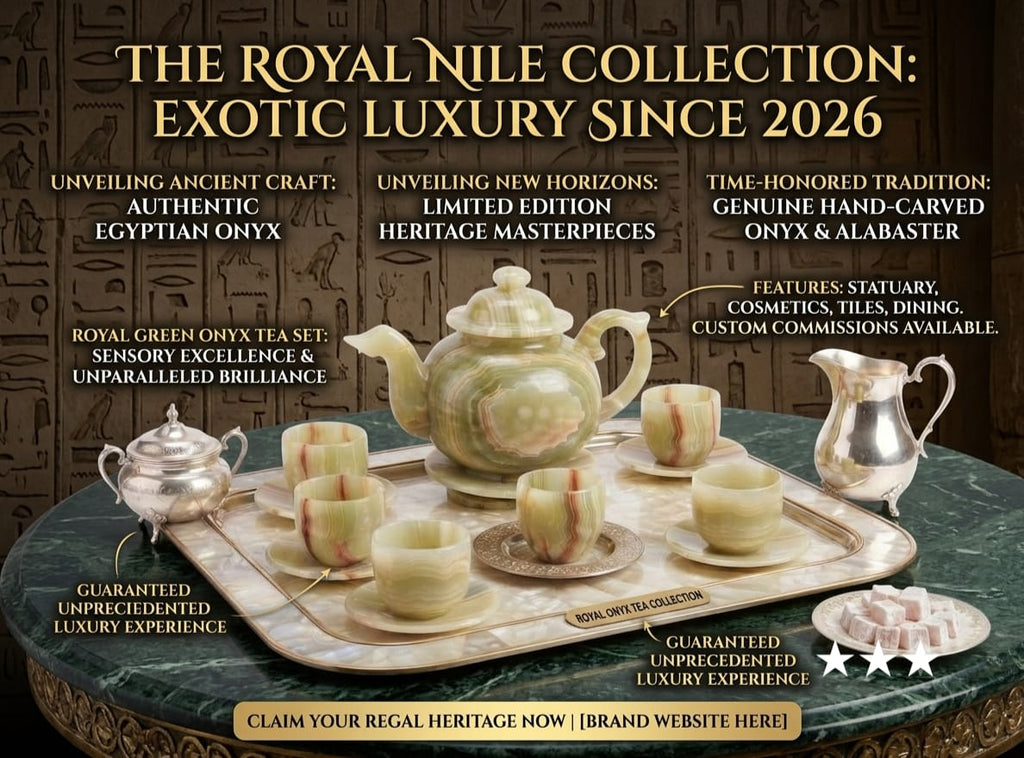 LUXURIOUS EGYPTIAN ONYX & ALABASTER HOMEWARE SET