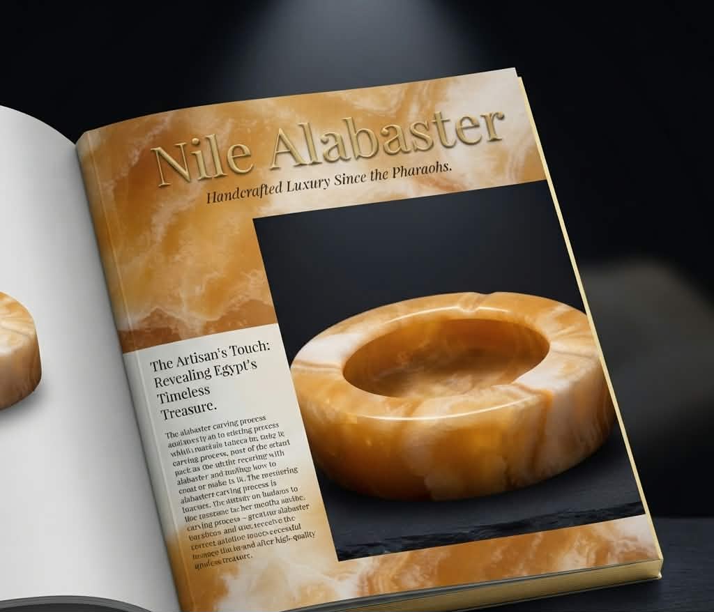 The Royal Amber Alabaster Luxury Bowl | Hand-Carved Artisan Catchall