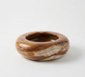 One-of-a-Kind Handcrafted Egyptian Alabaster Ashtray | Rare Natural Red & White Veined Masterpiece