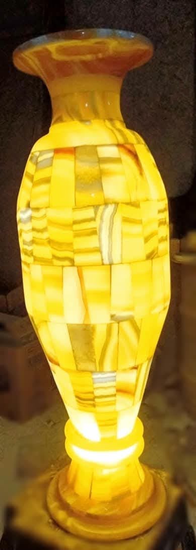 Hand-Carved Egyptian Alabaster Vase | Nile Onyx Decor