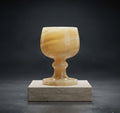 Hand-Carved Egyptian Alabaster Incense Burner & Candle Holder – Luxury Natural Stone Home Decor