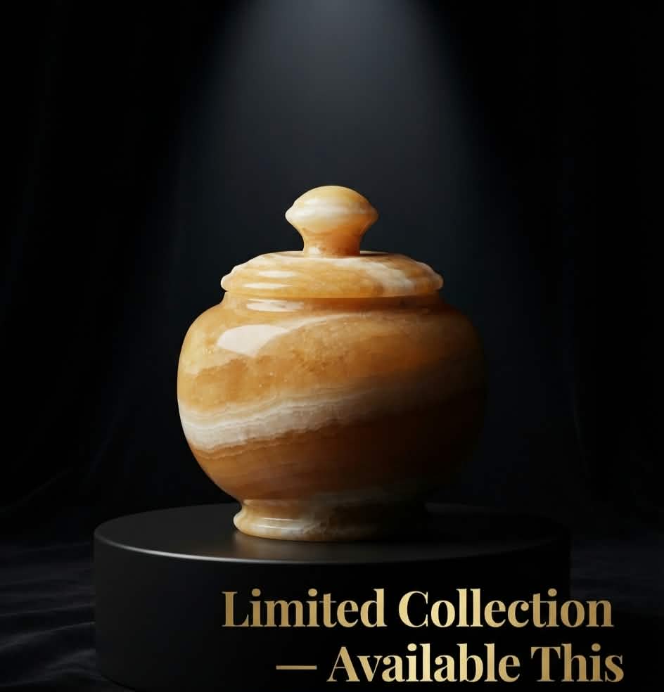 The Pharaoh’s Vault Alabaster Jar | Hand-Carved Heritage Decor