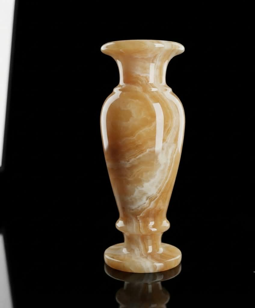 The Nile Dynasty Alabaster Vase | Hand-Carved Heritage Decor