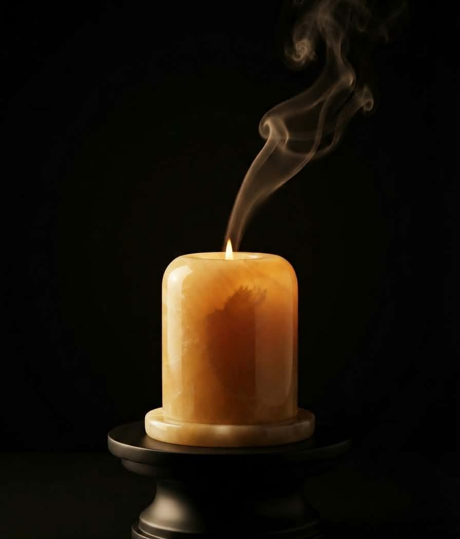 Hand-Carved Translucent Onyx Candle Holders (Set of 2) – Warm Ambient Glow