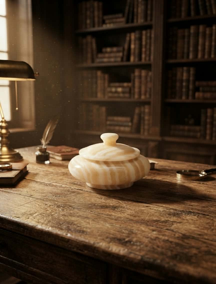 LUXURIOUS EGYPTIAN ONYX JEWELRY BOX