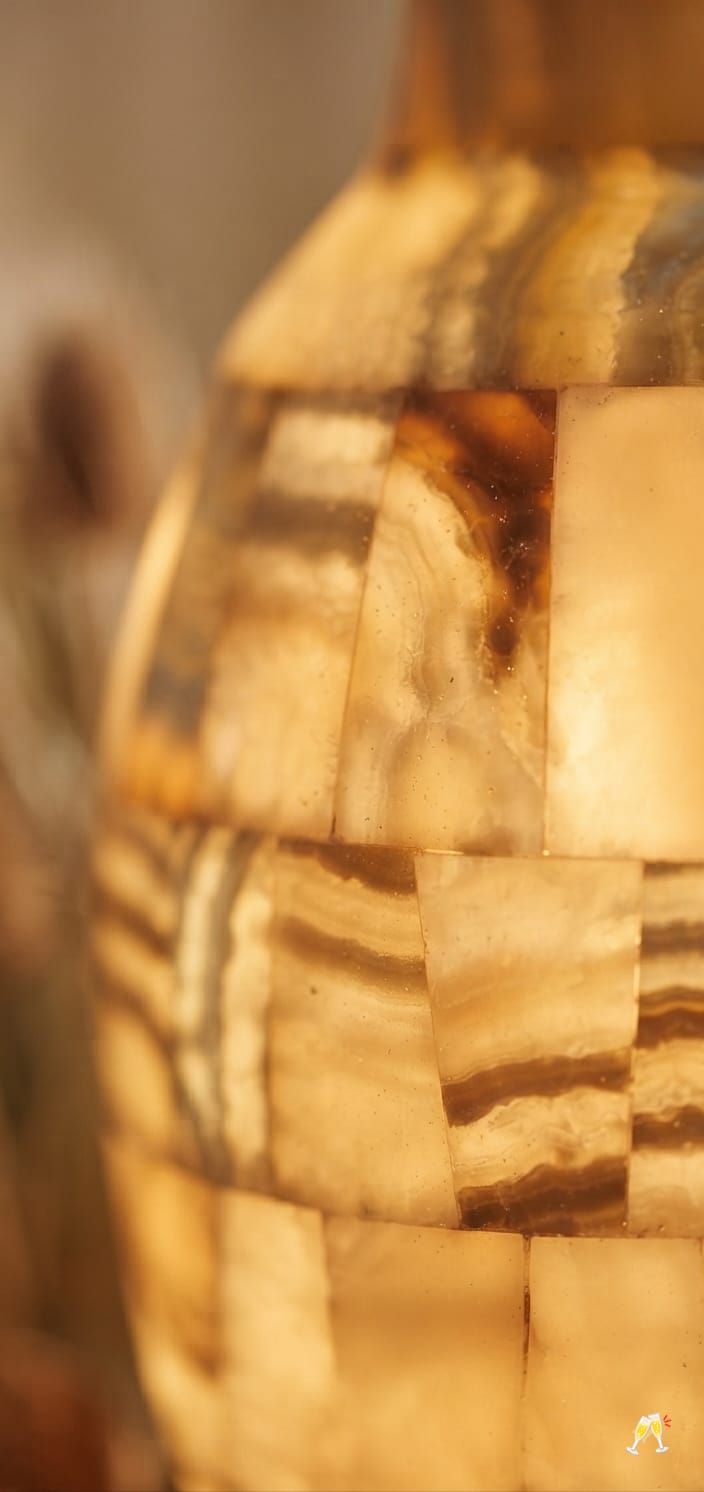 Hand-Carved Egyptian Alabaster Vase | Nile Onyx Decor
