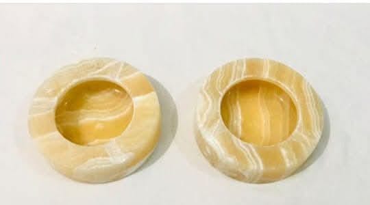 The Royal Amber Alabaster Luxury Bowl | Hand-Carved Artisan Catchall