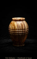 The Heritage Amber Alabaster Urn Vase | Hand-Carved Masterpiece