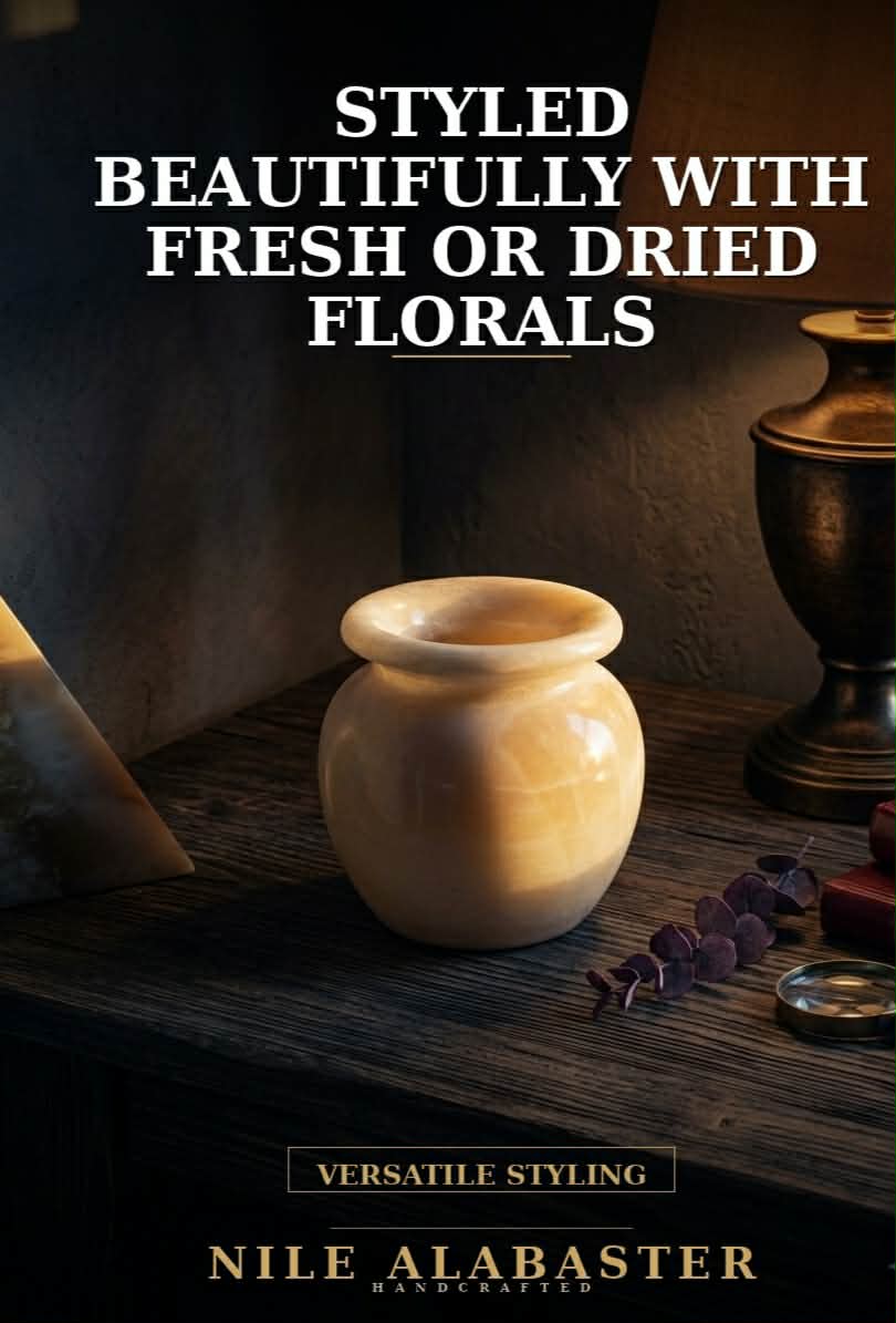 Handcrafted Onyx Mini Vase – Natural Stone Decorative Pot | Unique Home Accent