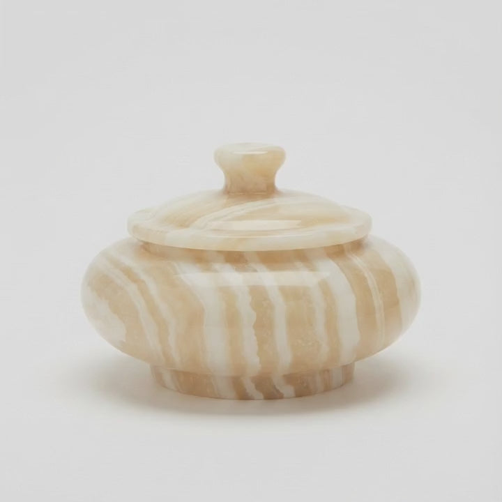 Handcrafted Egyptian Onyx Vase - 100% Natural Stone