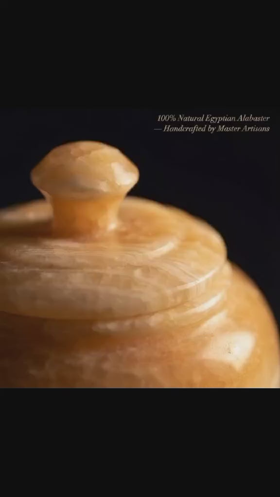 Handcrafted Egyptian Onyx Vase - 100% Natural Stone